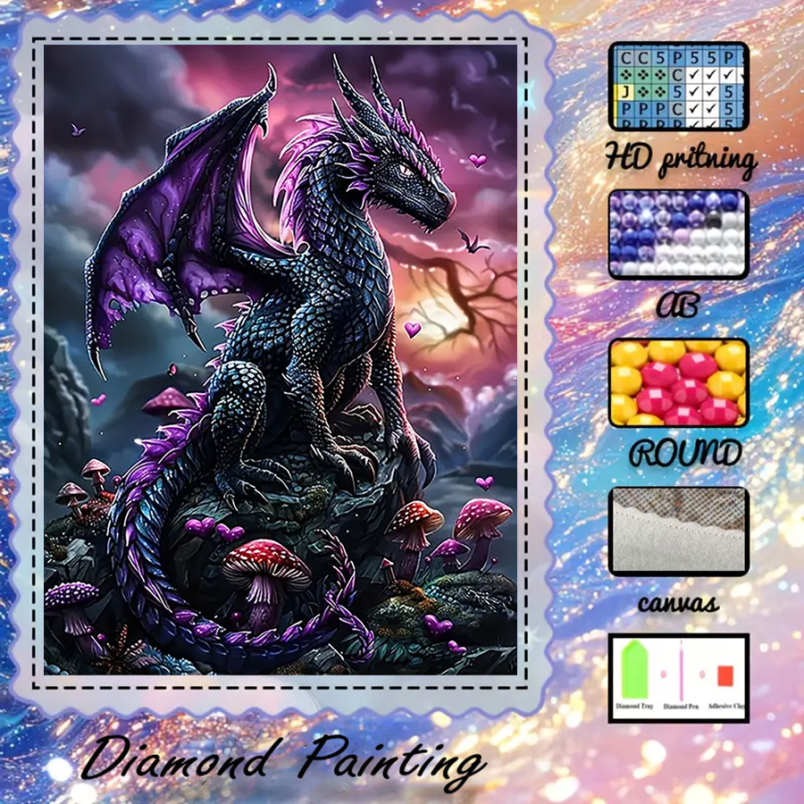 5D Diamond Painting Kit Full Drill - 1 sztuka - 5D-DIY - Tkanina