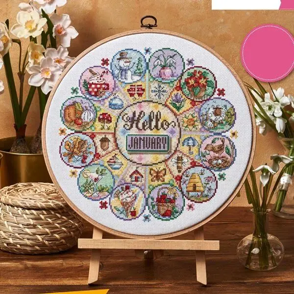 Cross Stitch Stamped Kits Beginners - [CC4270 - Szczęśliwy Rok] Zestaw do