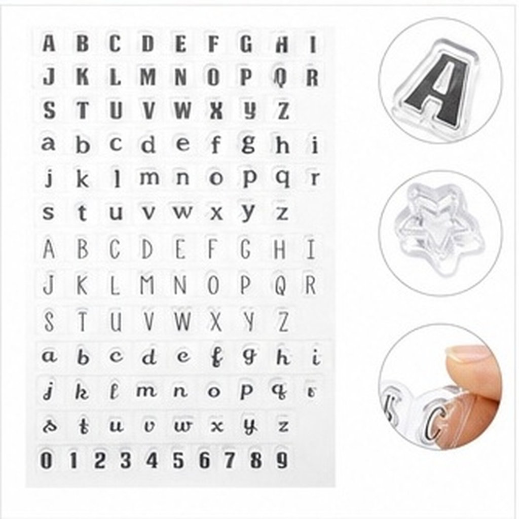 Clear Silicone Stamps For Card Making - 4 sztuki przezroczystych silikonowych stempli z