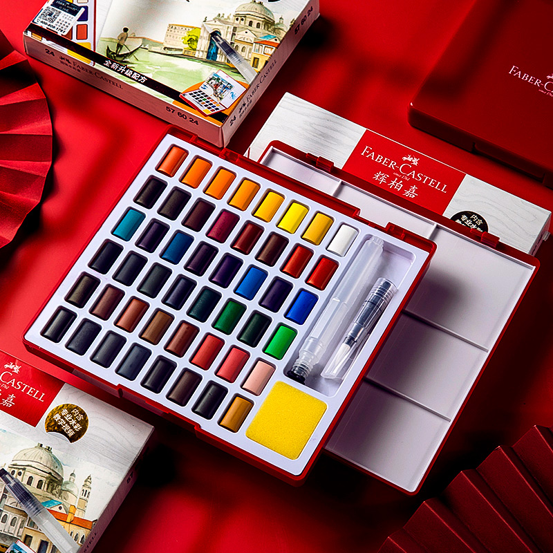 Watercolor Paint Set Solid Pigment - 24/36/48 kolory jednolity zestaw akwareli Acuarelas