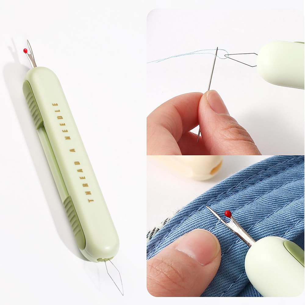 Cotton Embroidery Thread Skeins - 2 w 1 Nawlekacz igły Narzędzie
