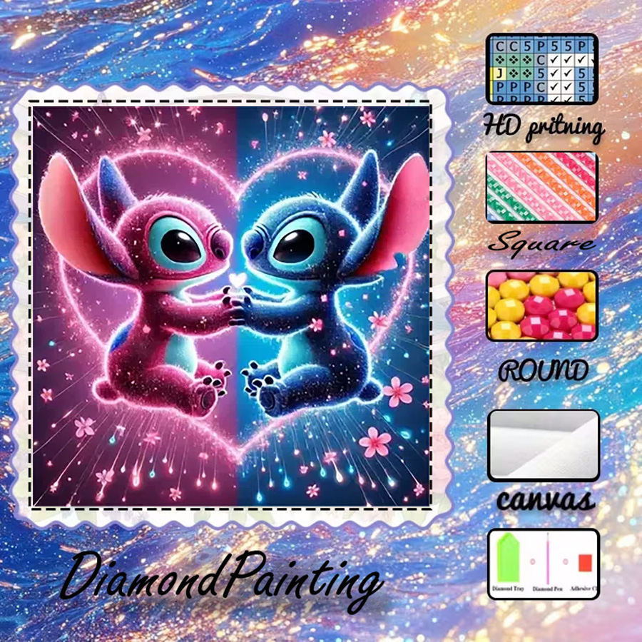 5D Diamond Painting Kit Full Drill - 1 sztuka - Potdemiel-5D-DIY - Tkanina