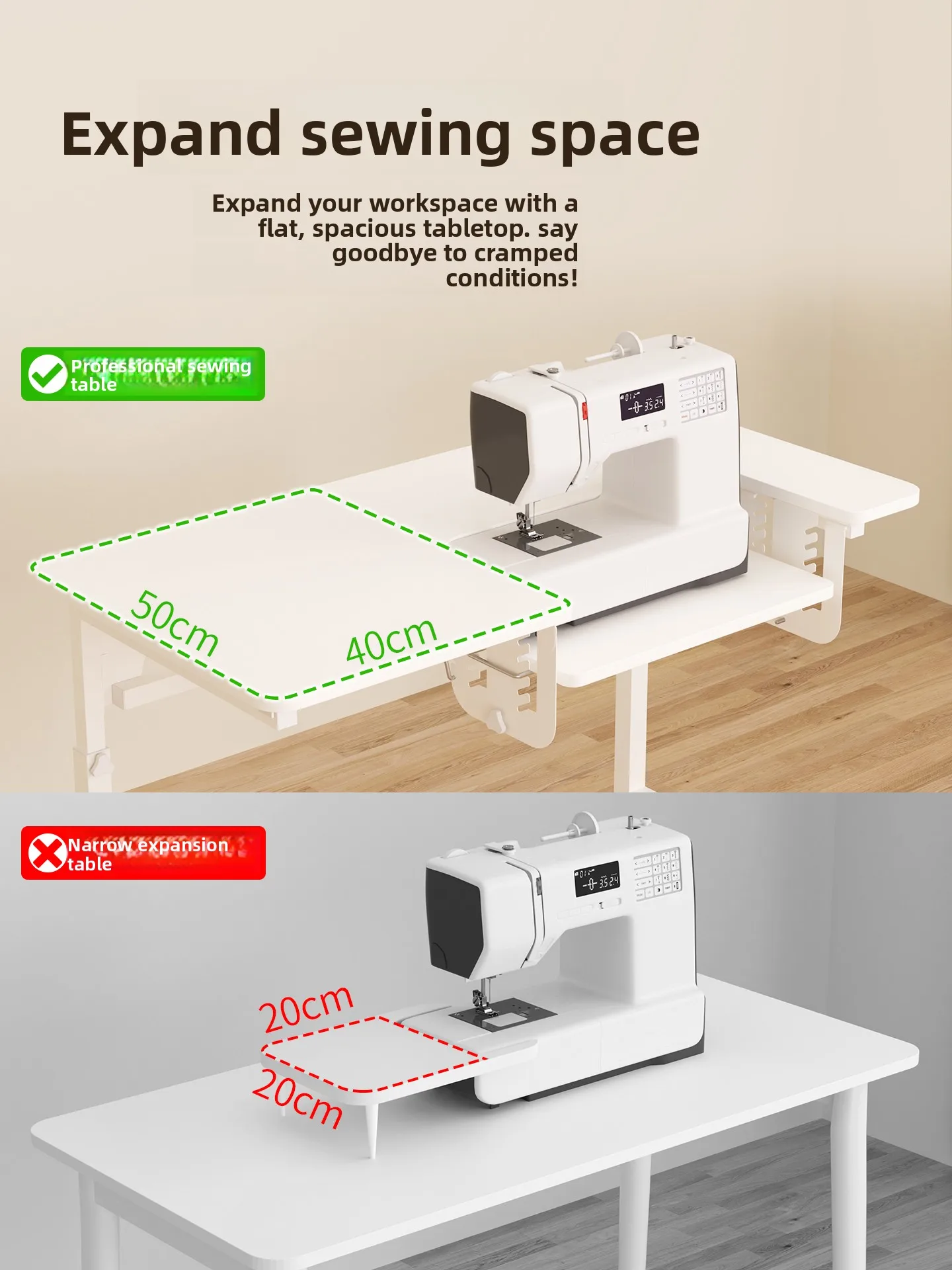 Regulowany stół do szycia, ide – Sewing recenzja i cena