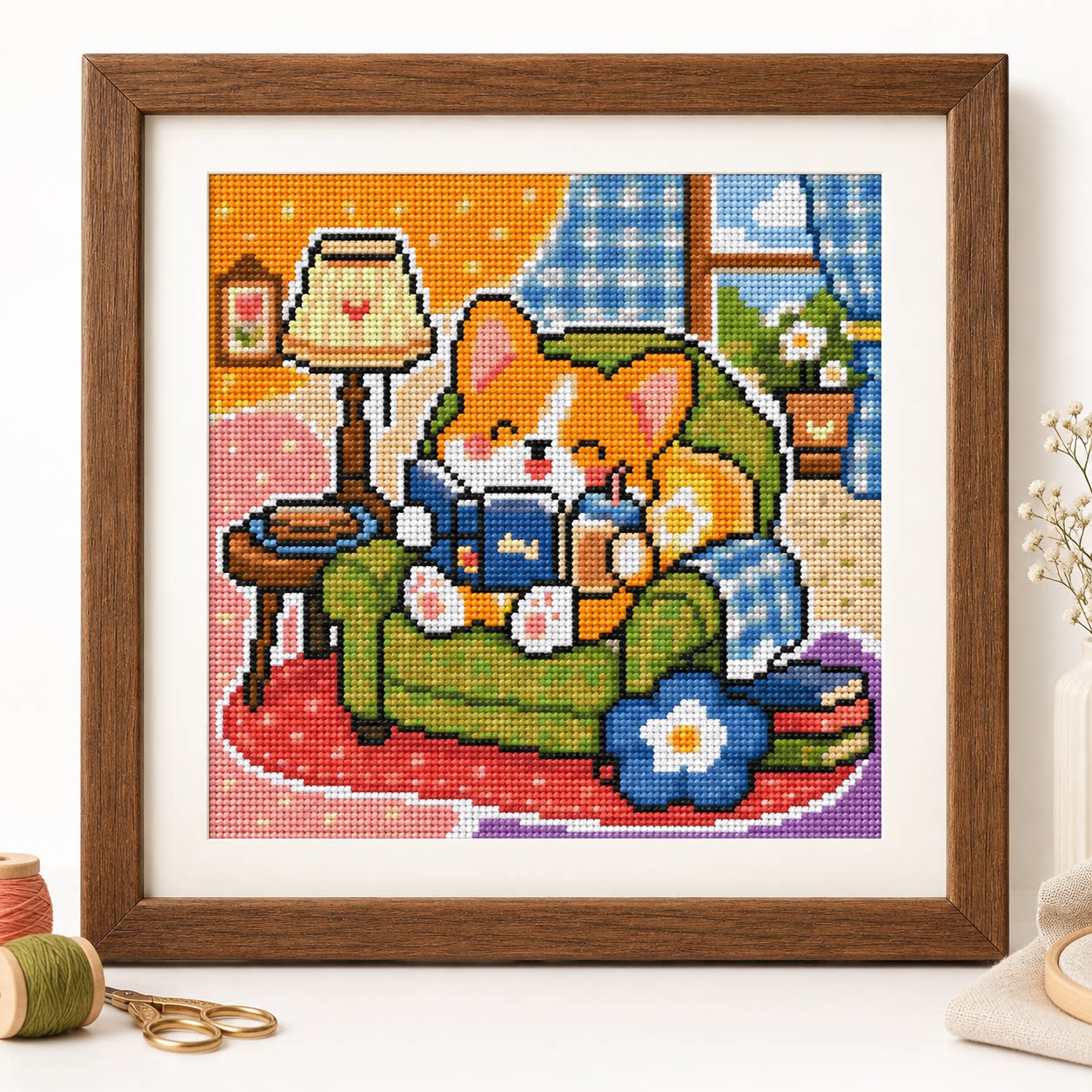 [Pełny haft] [CC6338-Mały Corg – Cross Stitch Stamped Kits Beginners recenzja i cena