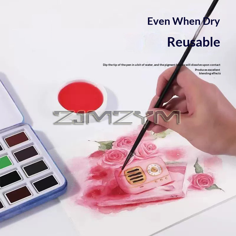 Zestaw profesjonalnych farb ak – Watercolor Paint Set Solid Pigment recenzja i cena