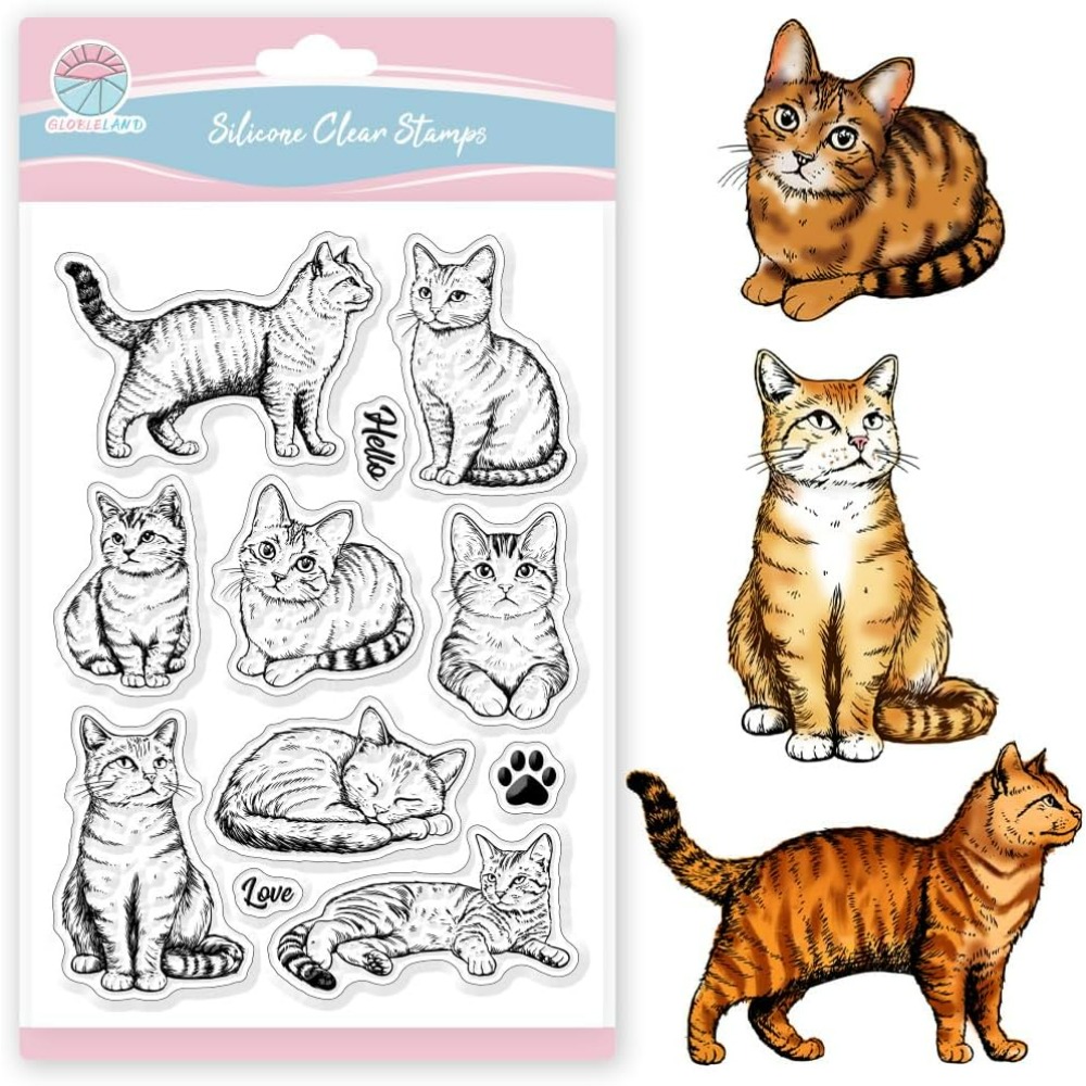 Przezroczyste znaczki z kotem  – Clear Silicone Stamps For Card Making recenzja i cena